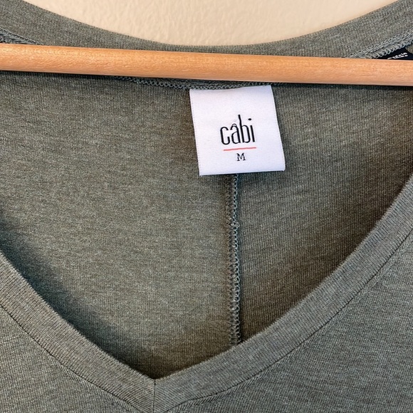 Cabi sage green, twist knot front tee. - Picture 5 of 7